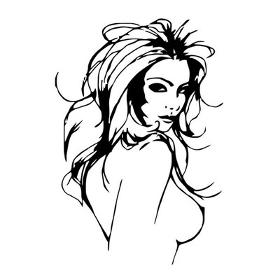 

〖Follure〗Sexy Girl Wall Mural Vinyl Decal Wall Salon Women Window Sticker
