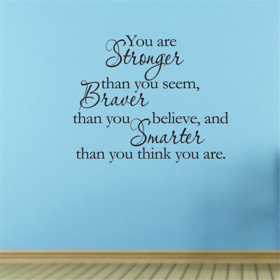 

You Are Stronger Than You Seem Art Vinyl Mural Home Room Decor Wall Stickers