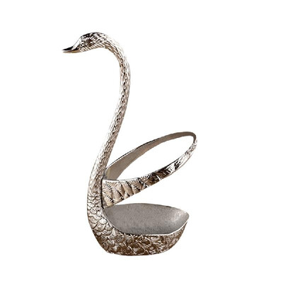 

Swan Spoon Folk Holders Carved Table Tableware for Coffee Spoons Forks Candle Zinc Alloy Cutlery Decor without Spoon or Forks