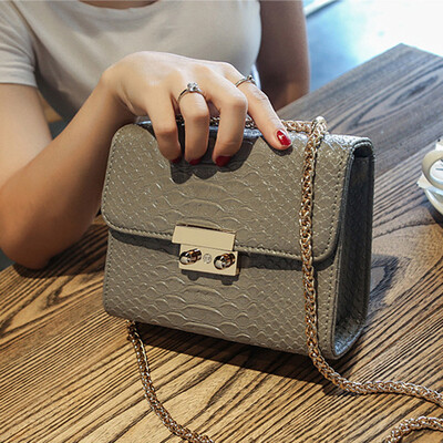 

Women CCBag Designer Alligator Handbags Ladies Small Clutch Girls Chain Square Shoulder Bags Purse T30