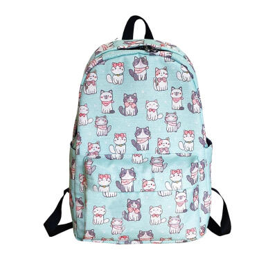 

Cartoon Print Travel Backpacks Women School Bags Preppy Large Knapsack