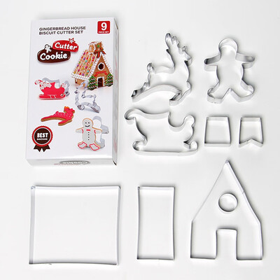 

8Xset Stainless Steel Cookie Cutter Biscuit Mold Christmas Deer Reindeer Mould