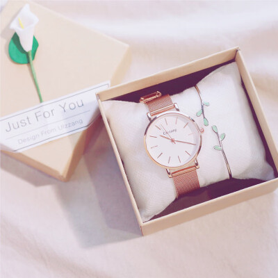 

Watch female student Korean version simple Ms ulzzang watch waterproof fashion new cherry blossoms