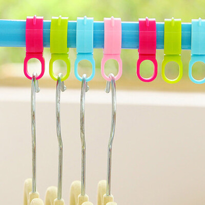 

〖Follure〗10pcs Hook Clips Organize Windproof Clothes Hanger Clip Buckle Plastic HOT SALE