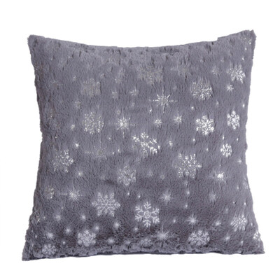 

Snowflake Plush Throw Pillow Case Cushion Cover Sofa Bed Car Cafe Office Decor