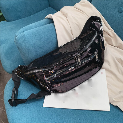 

Tailored Womens Fashion Large Shoulder Bag Sequined Messenger Bag Contrast Tote