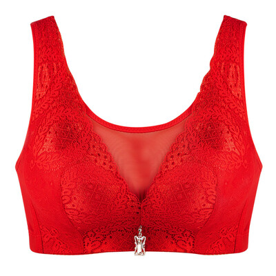 

Toponeto New Women Sexy Gather Adjusted Bra Drop-proof Underwear With Large Size C Cup