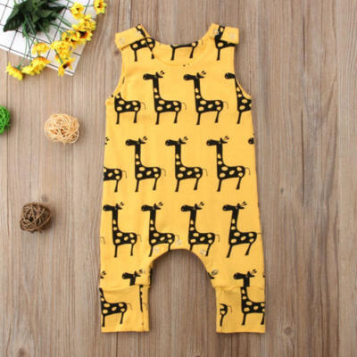 

USA Cute Newborn Baby Boy Girl Cartoon Romper Bodysuit Jumpsuit Outfits Sunsuit