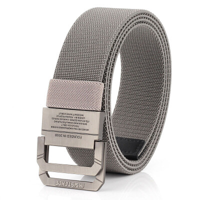 

Trend Unisex belt fashion elastic force weaving canvas belt double ring buckle Men&Women casual cowboy belt