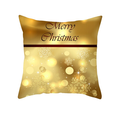 

Tailored Christmas Pillow Case Glitter Polyester Sofa Throw Cushion Cover Home Decor