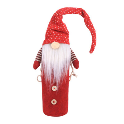 

New Hot Non-Woven Wine Bottle Cover Gift Bag Holder Christmas Year Holiday Home Party Dining Table Decor Christmas Bottle Cover