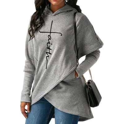 

Women Fashion Faith Print Sweatshirt Fleece Sweatshirts Hoodies Pullover Tops