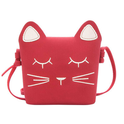 

Lovely Cat Mini PU Bags for Girls Messenger Bags Princess Style Kids for Kids Wallets