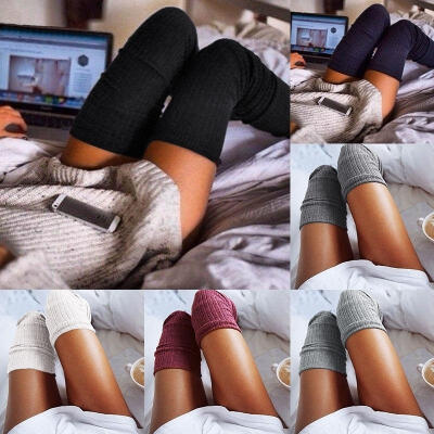 

Ladies Over The Knee Thigh High Womens Stretch Girls Cotton Socks One Size