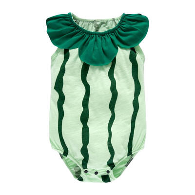 

Summer Cute Watermelon Sleeveless Girls Ruffle Baby Rompers Infant Jumpsuit