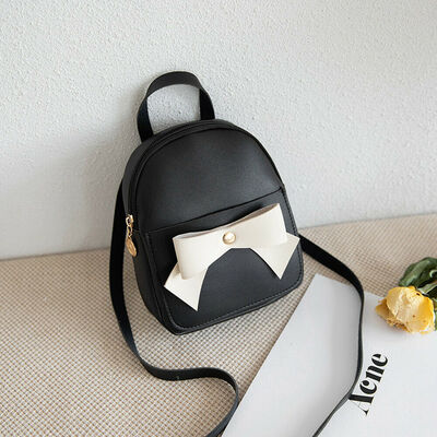 

2019 New Style Patchwork Bow Fashion Womens Backpack Travel Leather Rucksack Shoulder School Bag New