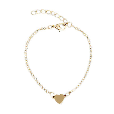 

Simple charm bracelet Sexy Heart-shaped Love Heart Bracelet gold color Jewelry Ladies Metal Popular silver jewelry women
