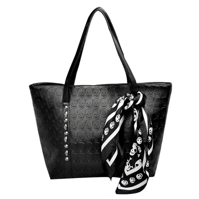 

New Fashion Women PU Leather Handbag Ladies Skull Printed Shoulder Bag