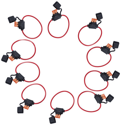

Tailored 10x Standard Fuse Holder Proof 40a 12 AWG Cable in Line Car Aut