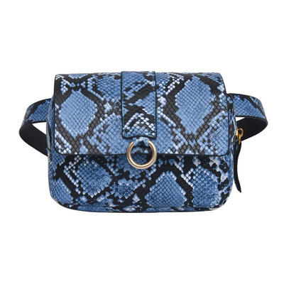 

Snake Print Small Waist Bags Women PU Leather Serpentine Fanny Chest Packs
