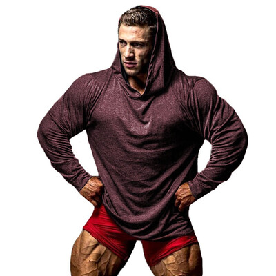 

Toponeto Mens New Style Fashion Fitness Telecontrol Pure Long Sleeve Cap Top Blouse