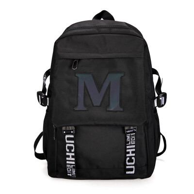 

Reflective double shoulder bag Mens Leisure Travel backpack Light Waterproof Student schoolbag simple Travel Business computer ba