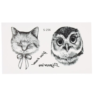 

Fashion Waterproof Animal Tattoo Stickers Wolf Spider Owl Cat Horse Fawn Body Art Tattoo Pattern