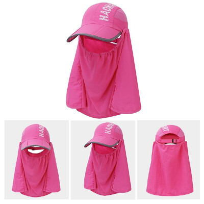

Outdoor Sun Shield Hat UPF 50 Sun Cap Removable Neck Face Flap for Camping Gardening Cycling Hiking
