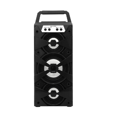 

MS-520BT Bluetooth Outdoor Wooden Speaker Wireless 8W Loudspeaker USB Disk FM Radio TF Card Music Playing LED Light for iPhone And
