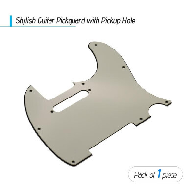 

3Ply Guitar Pickguard with Single Coil Pickup Hole for Telecaster Style Electric Guitar White Pearl