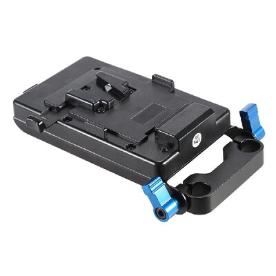 

V Type Battery Plate with 15mm Rod Clamp E6 Battery Adapter for Sony V-Mount Battery for Canon 5D2 5D3 60D 7D 6D DSLR Rig for BMCC