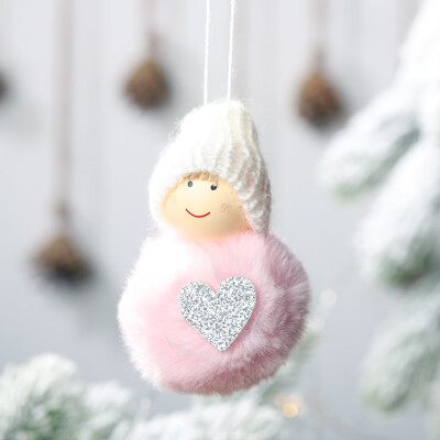 

Siaonvr Christmas Plush Ball Pendant Cute Mini Snowman Hanging Pompom Doll Pendant