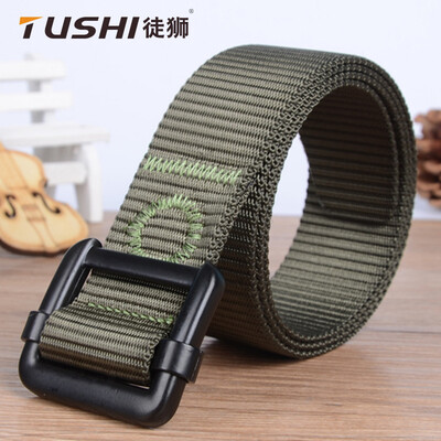 

New fashion belt hypoallergenic mens outdoor travel lightweight nylon green belt Japanese word buckle belt