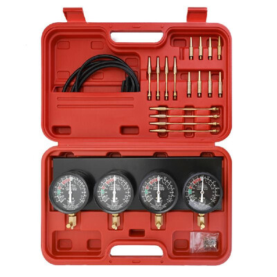 

Professional Portable Fuel Vacuum Carburetor Synchronizer Set 4 Gauges Tool Kit For Motorcycle Car Universal