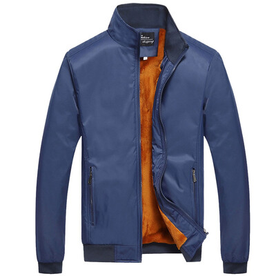 

Toponeto Mens Autumn Winter Casual Fashion Pure Color Jacket Zipper Outwear Coat Tops