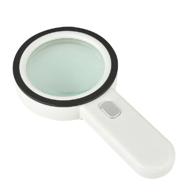 

30X Handheld Magnifier High Definition with 13X Lights Lamp High Power for Map Reading Jewelry Identification Phone Repairing Ampl