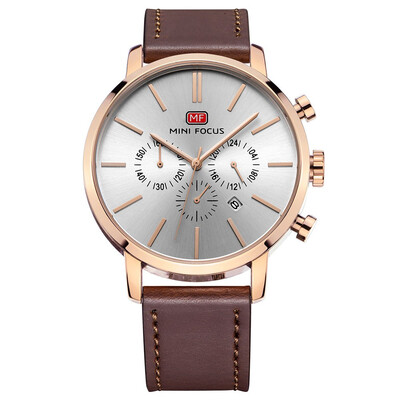 

BOFUTE Male Watches Business Watch Simple Fashion Calendar Waterproof Genuine Leather Strap 0023G