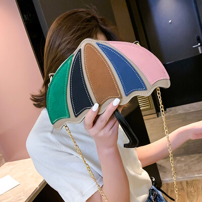 

Tailored Fashion Lady Retro cartoon Color Cute Umbrella Wild Shoulder Bag Messenger Bag