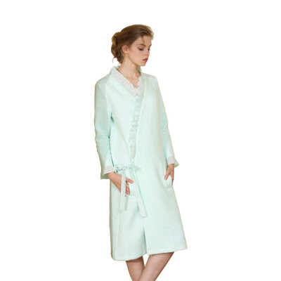 

Toponeto New Women Long And Thick Robe And Home Gown With Cotton Pajamas