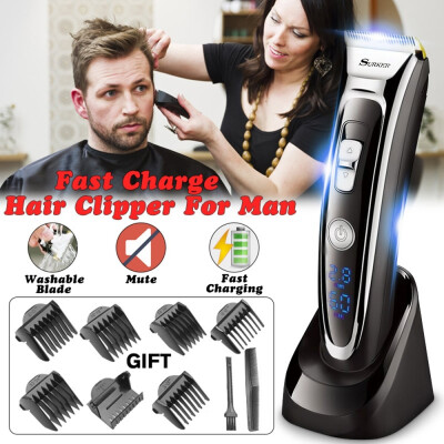 

Electric Hair Clipper Trimmer Beard Cut Hair Cutting Machine Liquid Crystal Ceramic Blade Barber Hair Cutter Trimer