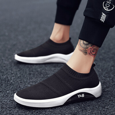 

Trendy thick-soled mens shoes breathable shoes sports mesh mens low-cut flying woven tide shoes