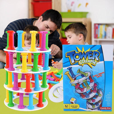 

Greensen Table Game Wobbly Tower Collapse Game Stacking Column Blocks Board Games For Kid
