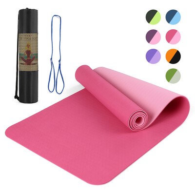

72x24IN Non-slip Yoga Mat TPE Eco Friendly Fitness Pilates Gymnastics Mat Gift Carrying Strap&Storage Bag
