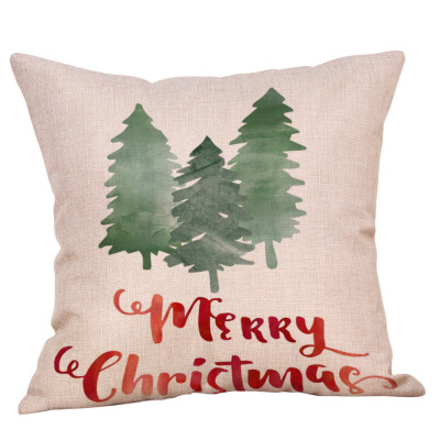 

Tailored Christmas Pillow Case Glitter Cotton Linen Sofa Throw Cushion Cover Home Decor