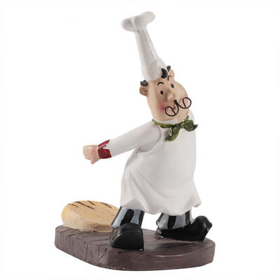 

Greensen Resin Chef Figures Ornament Statue Model Crafts Decor Bar Coffee Shop