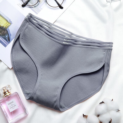 

comfortable cotton pure color ladies underwear