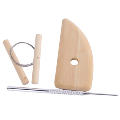 

〖Follure〗8pcs Wood Pottery Clay Pottery Casting Tools For Children Sculpture