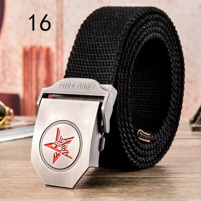 

200cm Men&Women Military Canvas Belt Luxury Pirate Skull Metal Buckle Jeans Belt Army Tactical Belts for Men Waistband Strap