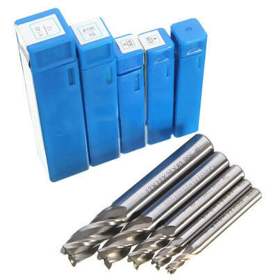 

2-6mm 5 Pcsset HSS CNC Straight End Mill 4 Flute Milling End Cutter Drill Bit