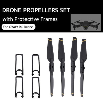 

GW89 Drone Propellers Set 2A Propellers 2B Propellers 4 Protective Frames RC Drone Accessories